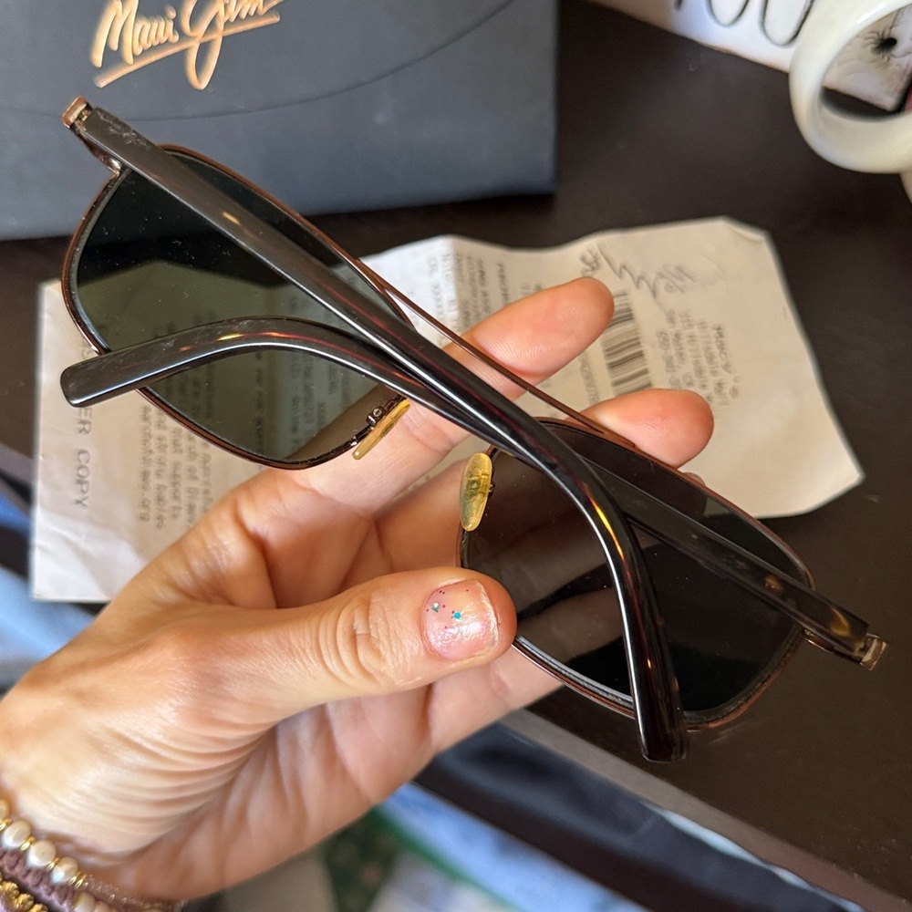 Maui Jim Brown Aviator Sunglasses - Picture 4 of 10